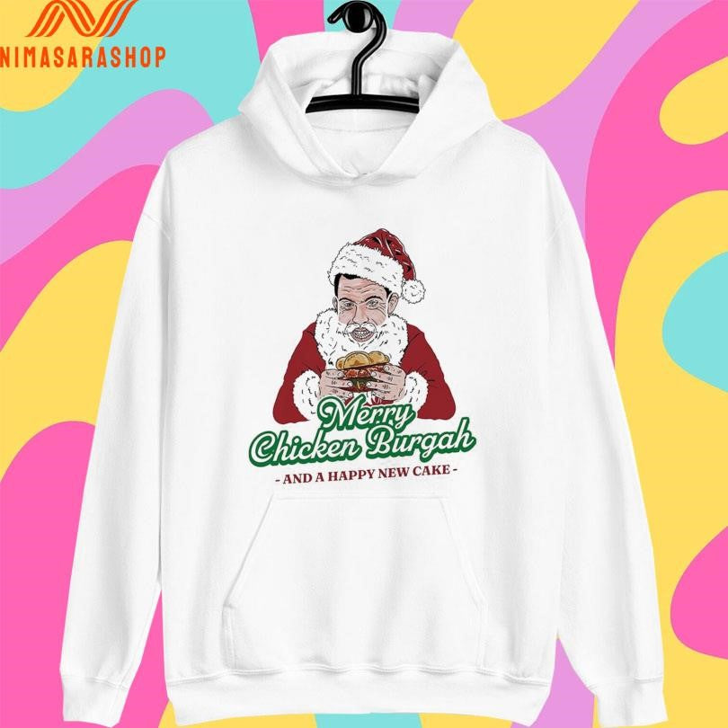 Santa Merry Chicken Burgah And A Happy New Cake Shirts