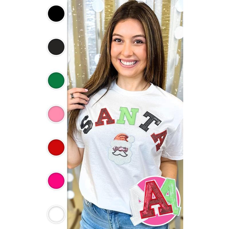 Santa Sequin Graphic T-Shirt Hoodie, Sweatshirt | UrbanDripWear.com