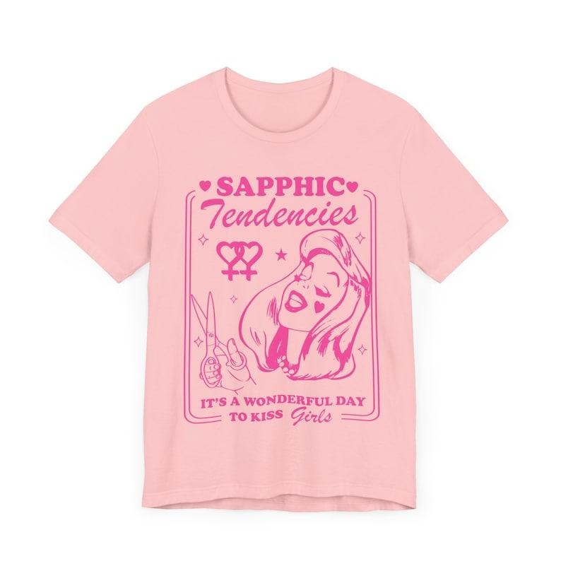 Sapphic tendencies | sapphic sweatshirt | retro lesbian shirt | lesbian clothes | funny lesbian gifts | funny lesbian...