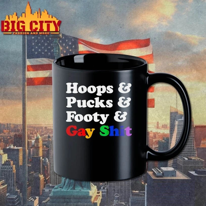 Sarah Spain Hoops & Pucks & Footy & Gay Shit t-shirt