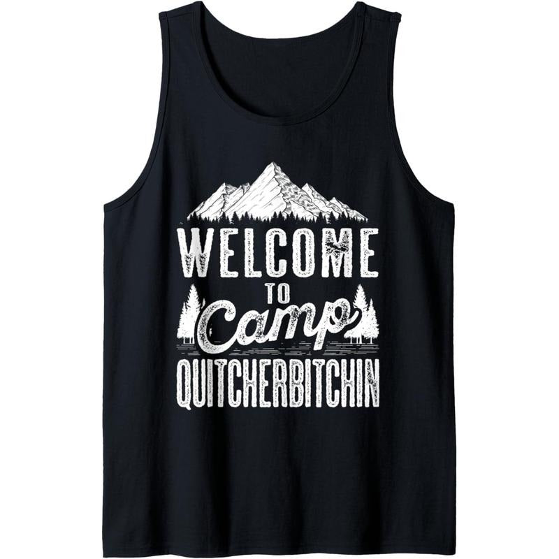 Sarcastic Camping Shirts With Saying Camp Quitcherbitchin Tank Top Made in USA Hoodie, Sweatshirt | UrbanDripWear.com
