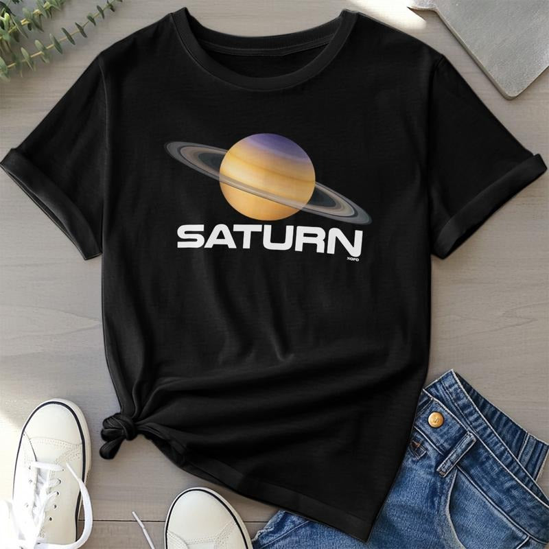 Saturn Shirt, Solar System Planet T-Shirt Top Womenswear Hoodie, Sweatshirt | UrbanDripWear.com