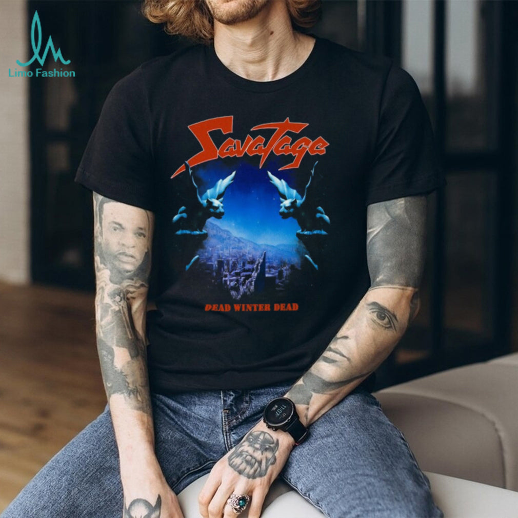 Savatage Dead Winter Dead Gargoyle Skyline Graphic T Shirt