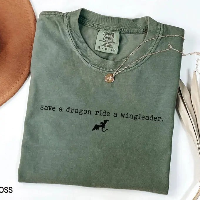 Save A Dragon Ride A Wingleader t-shirt, Fourth Wing Shirt, Fourth Wing Merch, Iron Flame Tees, Xaden Riorson Shirt...