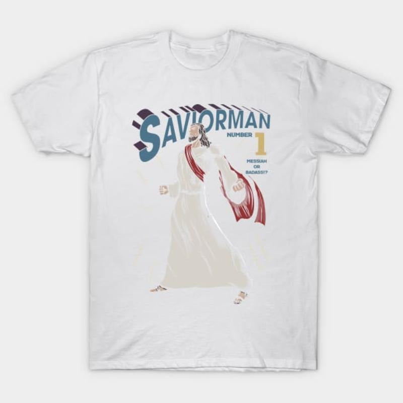 Saviorman: Hero of Faith T-Shirt - Bold Christian Superhero Design style 02 Hoodie, Sweatshirt | UrbanDripWear.com