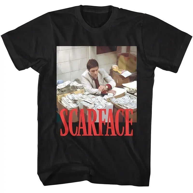 Scarface Stacks Of Cash T Shirt  Tony Montana Al Pacino Hoodie, Sweatshirt | UrbanDripWear.com