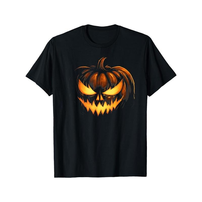 Scary Carved Pumpkin Face Jack O'Lantern Halloween Costume Men's T-Shirt made in usa Hoodie, Sweatshirt | UrbanDripWear.com