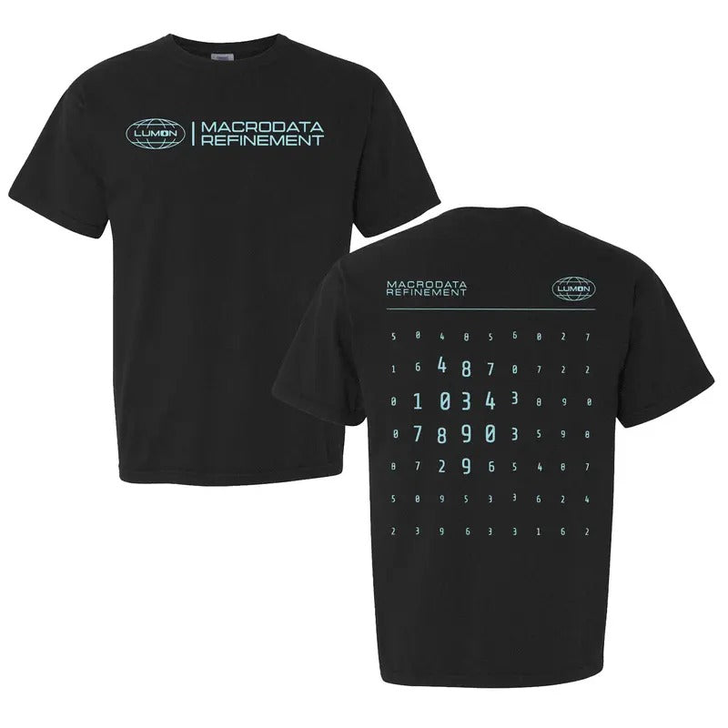 Scary Numbers Shirt, Lumon Macrodata Refinement Four Tempers, MDR Wavy Computer Screen Tee, 100% Soft Cotton, Machine...