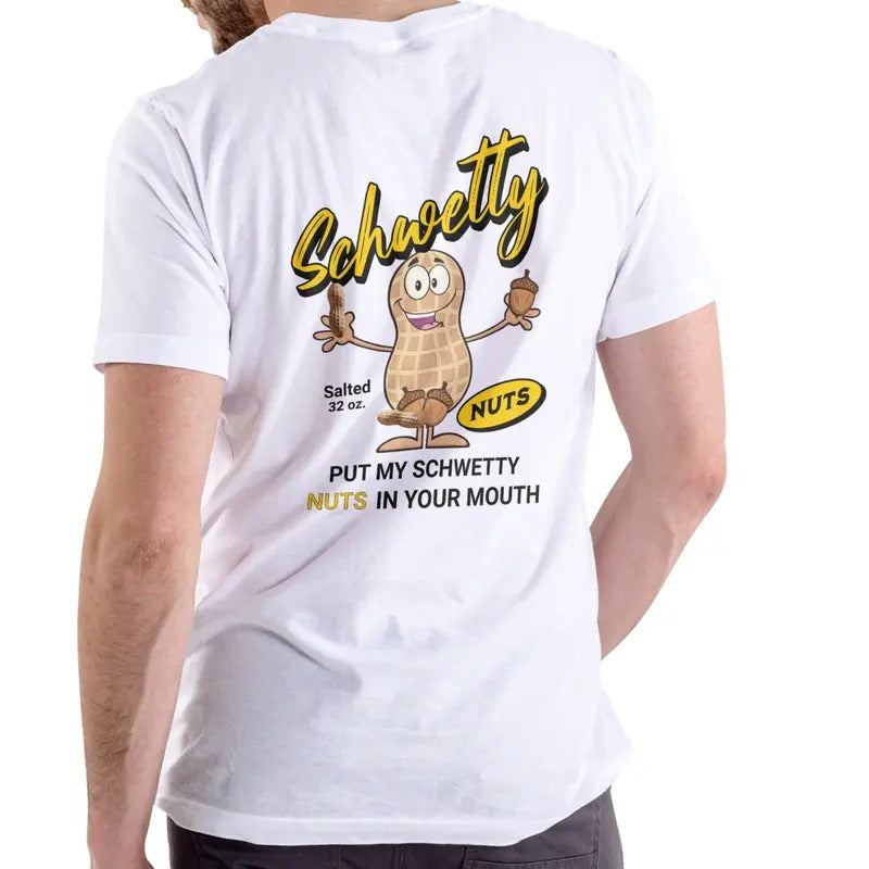 Schwettly Nuts T-Shirt Unisex Cotton Casual T-Shirt with Graphic Design Featuring "NUTS" and "Salted 9 oz" Text Hoodie,...