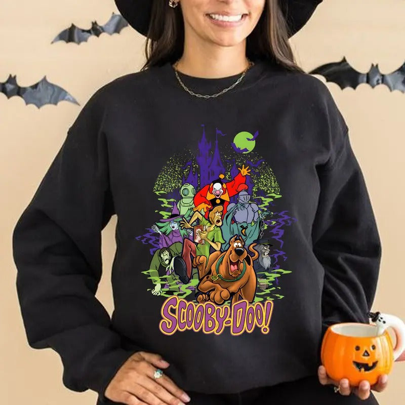 Scooby Doo Tee Shirt, Vintage Halloween 90s Movies Shirt, Vintage Scooby Sweatshirt, Scooby Doo Hoodie | UrbanDripWear.com