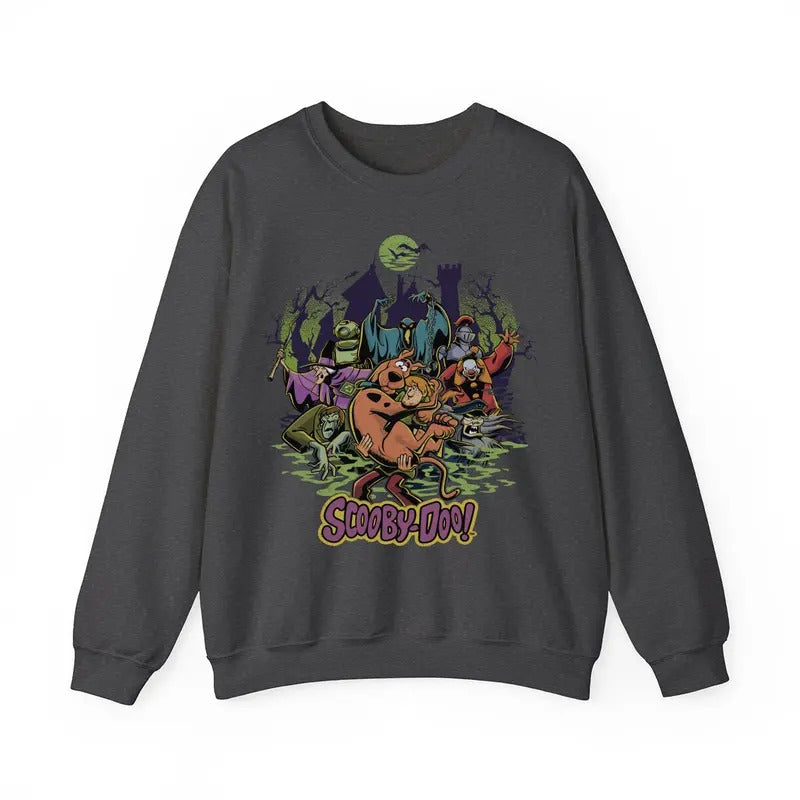 Scooby Sweatshirt, 90s Horror Movie Sweatshirt, Retro Halloween Sweatshirt, Scoobydoo Sweatshirts, Unisex Classic Cotton...