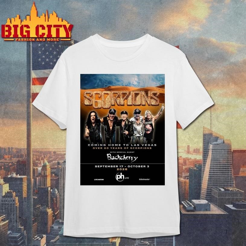 Scorpions Return To PH Live At Planet Hollywood Las Vegas Coming Home World Tour On September 17 – October 3 2026 Poster Shirt