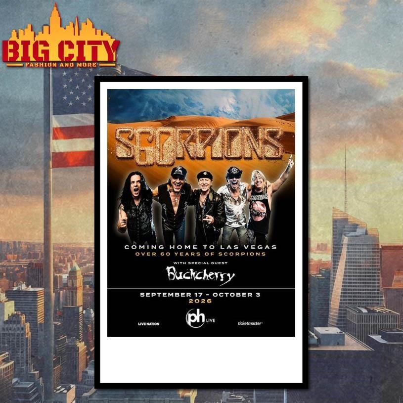 Scorpions Return To PH Live At Planet Hollywood Las Vegas Coming Home World Tour On September 17 – October 3 2026 Poster Shirt