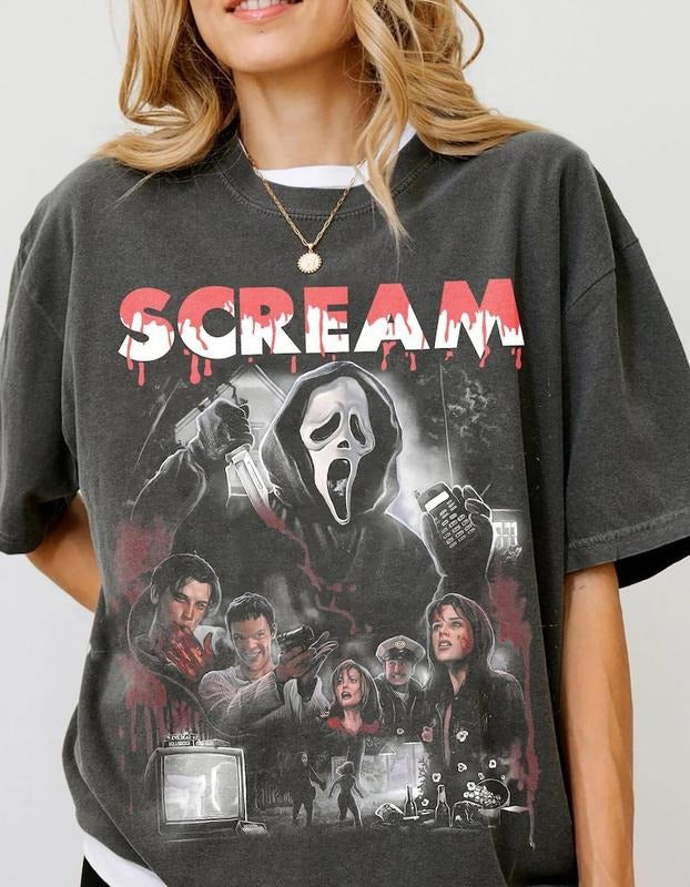 Scream Vintage Halloween Tshirt, Scream Horror Movie Shirt, Scream Ghostface Shirt, Scream Movie Shirt, Horror Halloween...