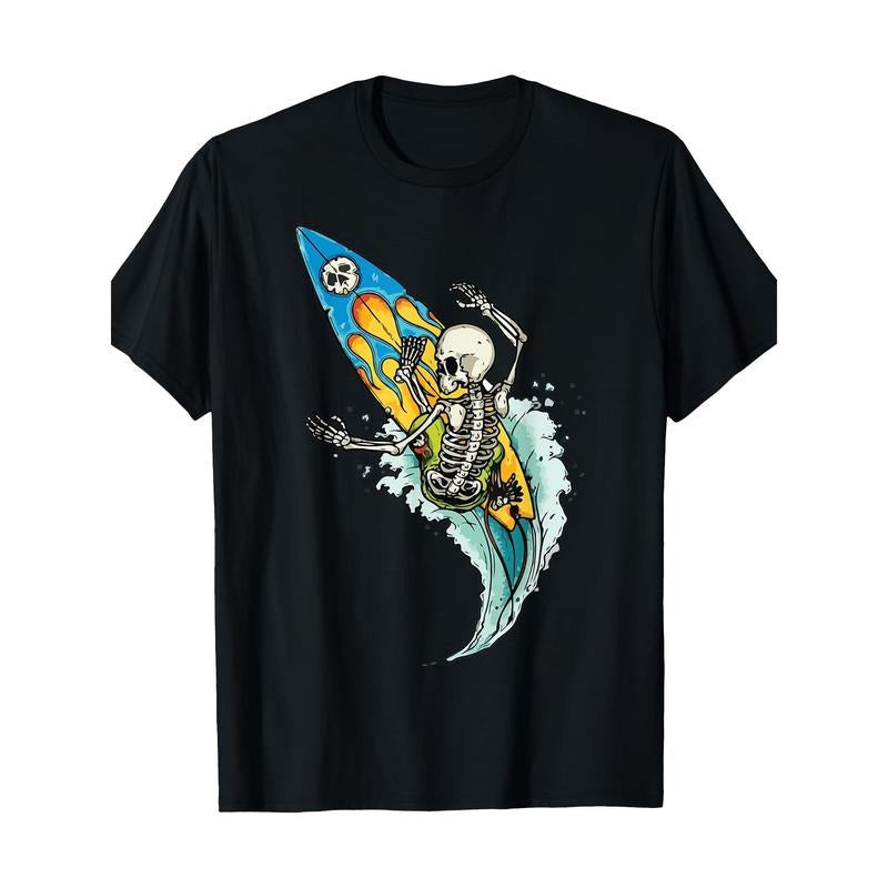 Sea surfboard Skeleton Surf 100% cotton T-shirt Made in USA Hoodie, Sweatshirt | UrbanDripWear.com