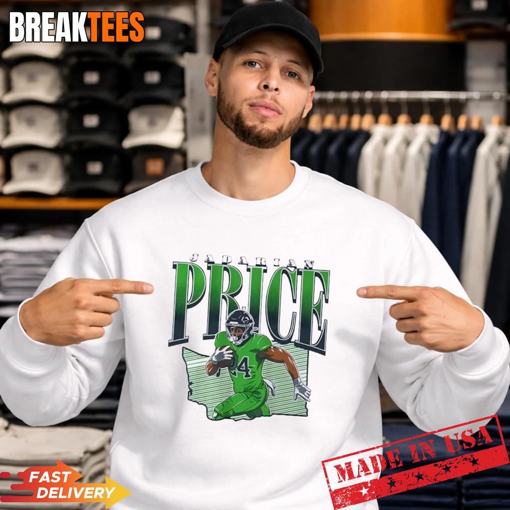 Seattle Seahawks Jadarian Price State Star Remix Football Map T-Shirt