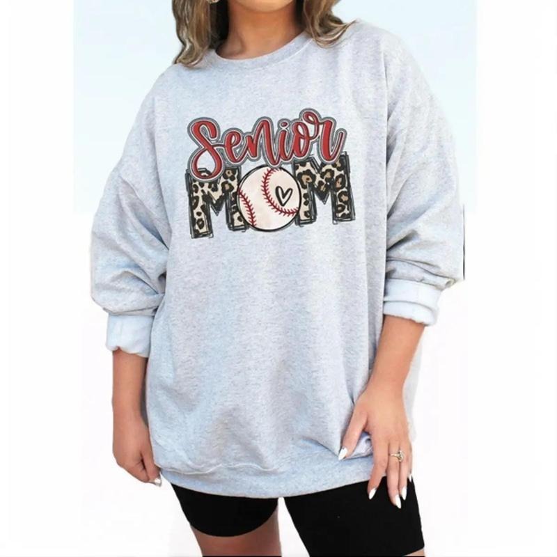 Senior Leopard Baseball Mom Unisex NuBlend Crew Sweatshirt T-Shirts, Hoodie | UrbanDripWear.com