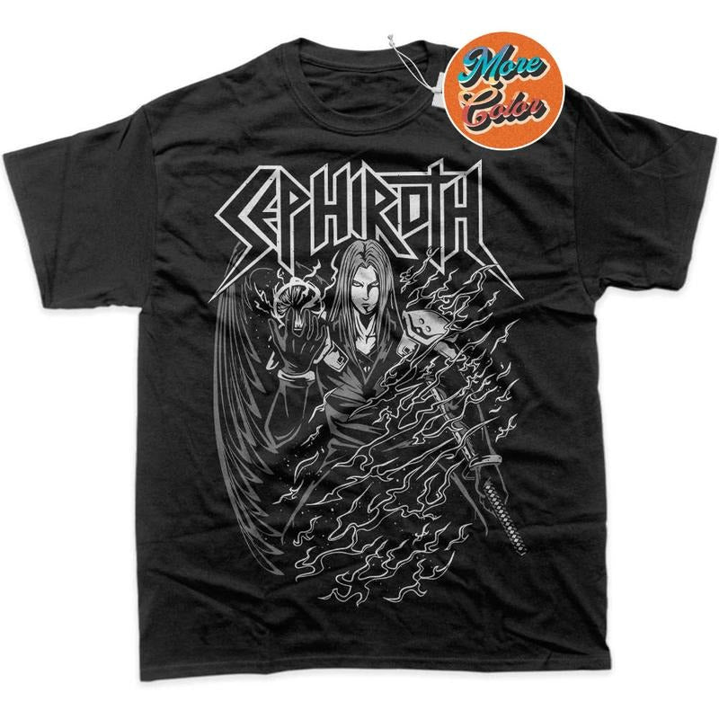 Sephiroth Final Fantasy Game Anime Shirts, Cotton Unisex T-shirt, Crew Neck, Size S- 3XL, Menswear Top, Womenswear Top...