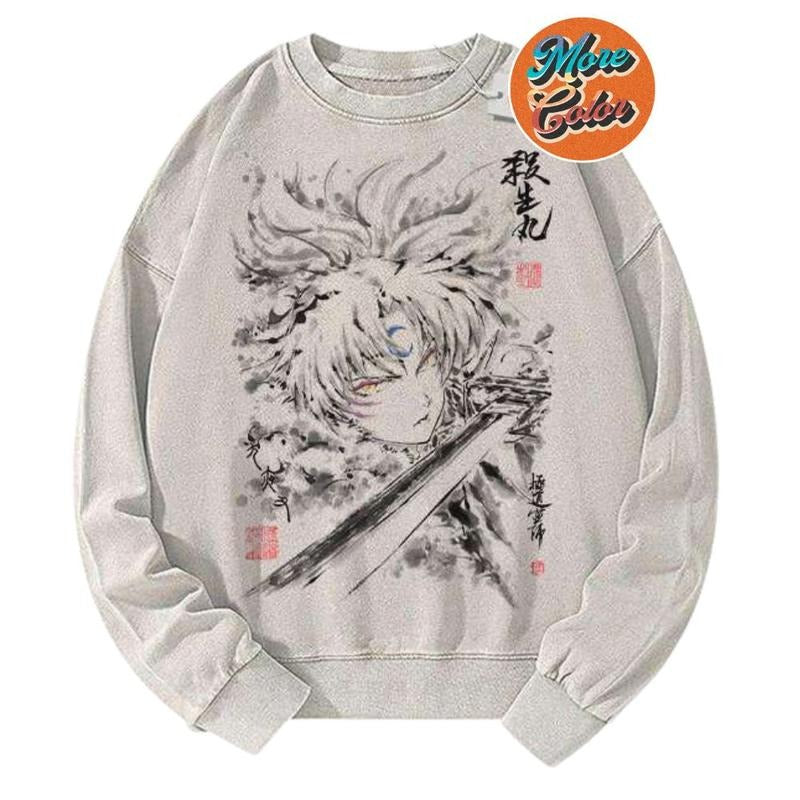 Sesshomaru Inuyasha Anime Vintage Shirts, Cotton Unisex Sweatshirt, Crew Neck, Size S- 3XL, Menswear Top, Womenswear Top...