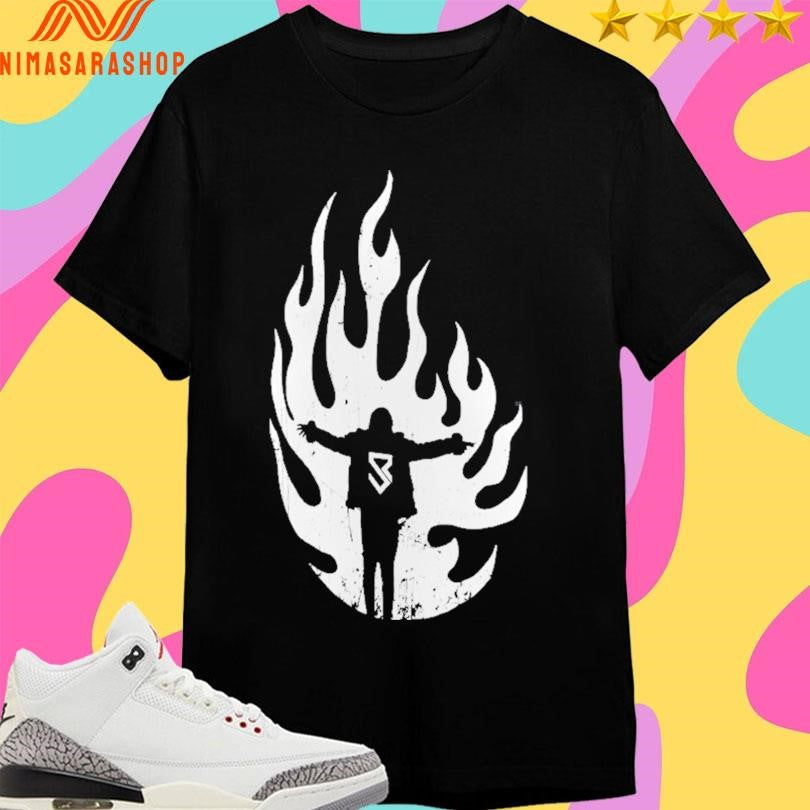 Seth Rollins Flames Fire Shirts