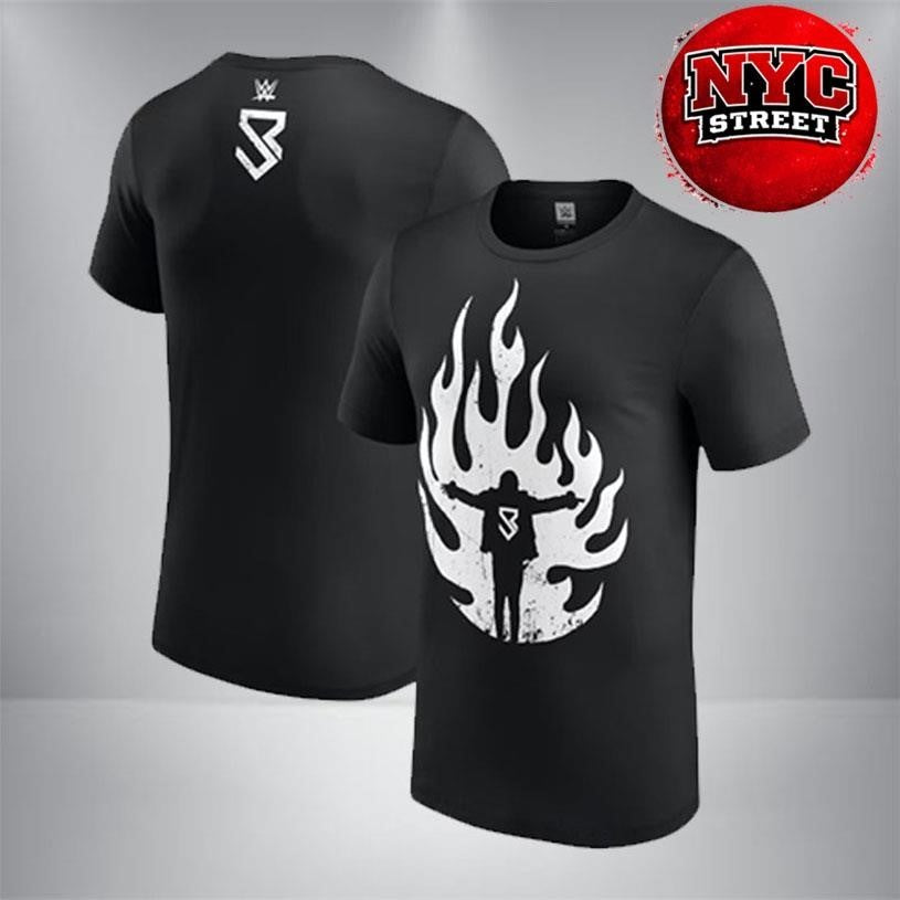 Seth Rollins Flames Returns Elimination Chamber Chicago Two Sided Shirt