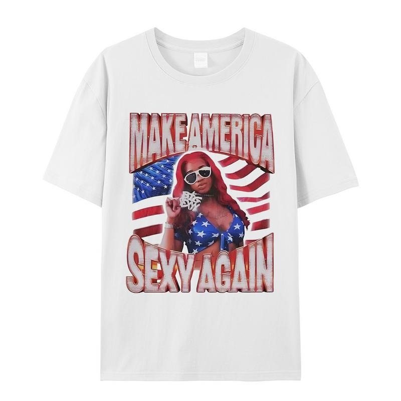 Sexy Red Shirt, Make American Sexxy Again Tee, Vintage T Shirt, Vintage Bootleg, Funny USA T Shirt, Unisex Tshirt, Gifts...