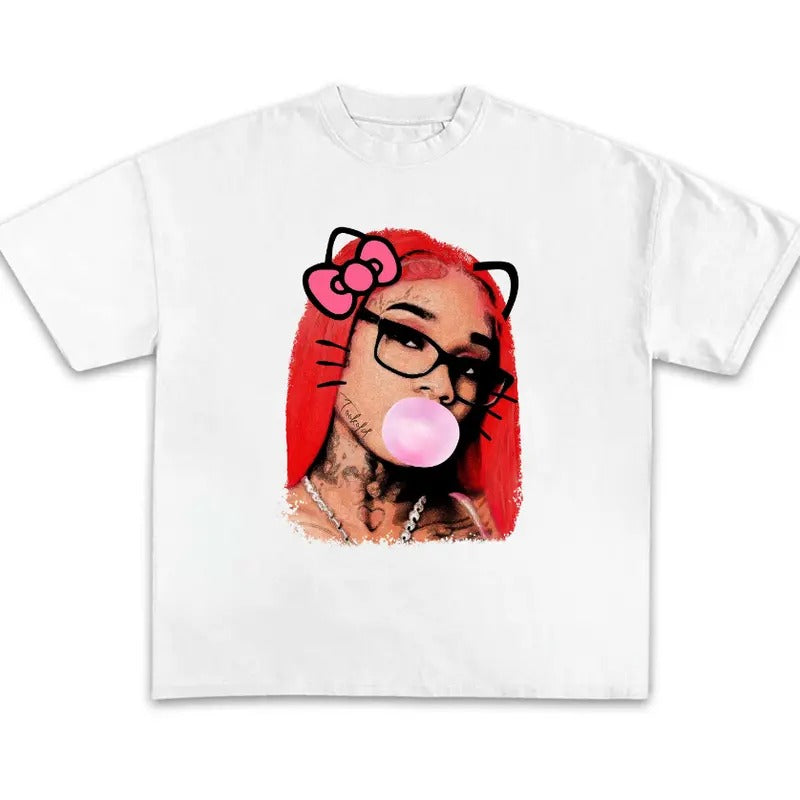 Sexyy Red Bubble Gum T-Shirt Cotton Fabric Hoodie, Sweatshirt | UrbanDripWear.com