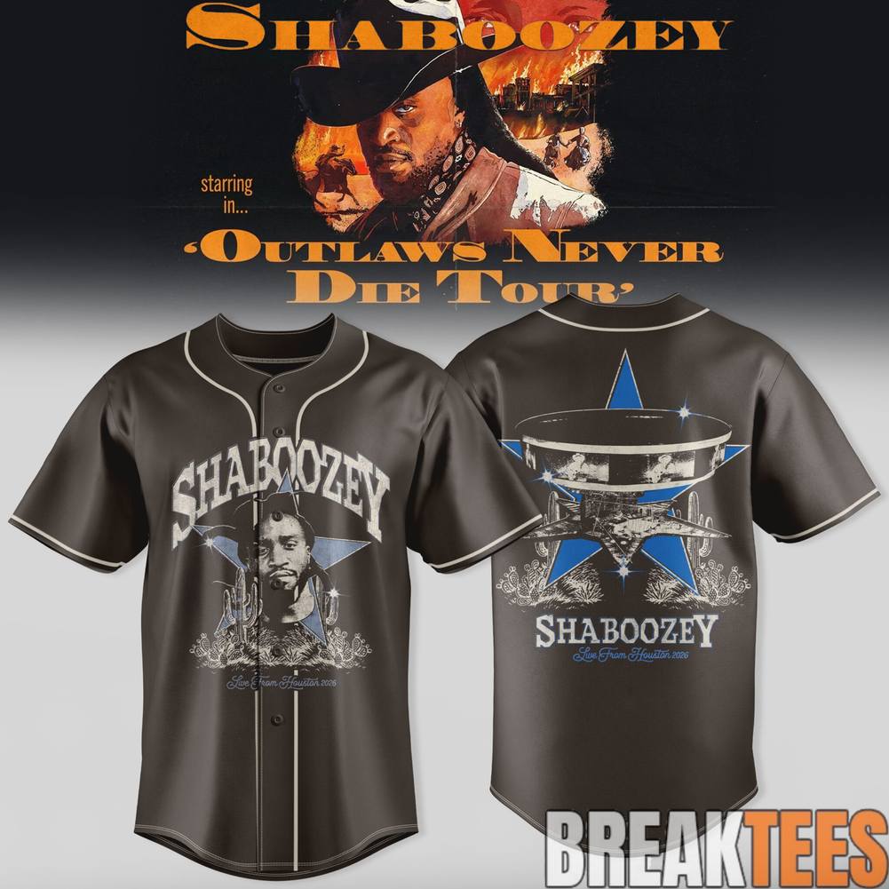 Shaboozey The Outlaws Never Die Tour 2026 Baseball Jersey