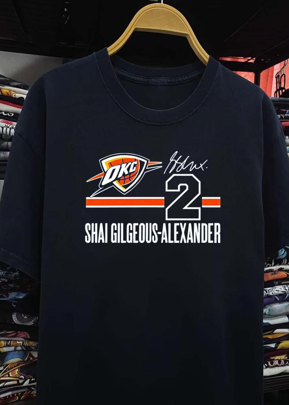 Shai Gilgeous-Alexander Signature OKC Thunder 2 Jersey T-Shirt