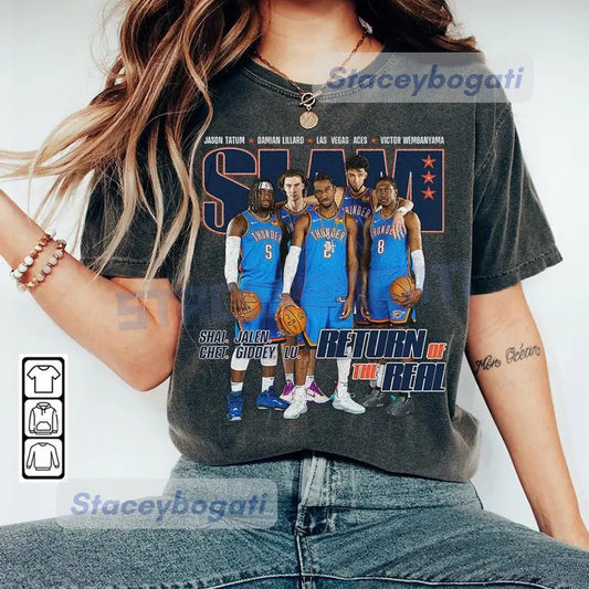 Shai SGA Josh Giddey Chet Holmgren Jalen OKC Thunder Basketball T Shirt