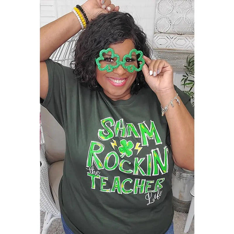 Sham Rockin the Teacher Life St. Patrick's Day T-Shirt Hoodie, Sweatshirt | UrbanDripWear.com