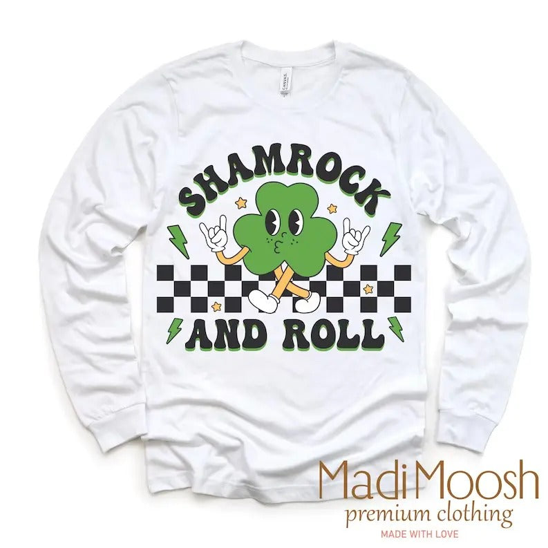 Shamrock And Roll St Patrick's Day Toddler Hoodie and Sweater; T-shirt Sweatshirt | UrbanDripWear.com