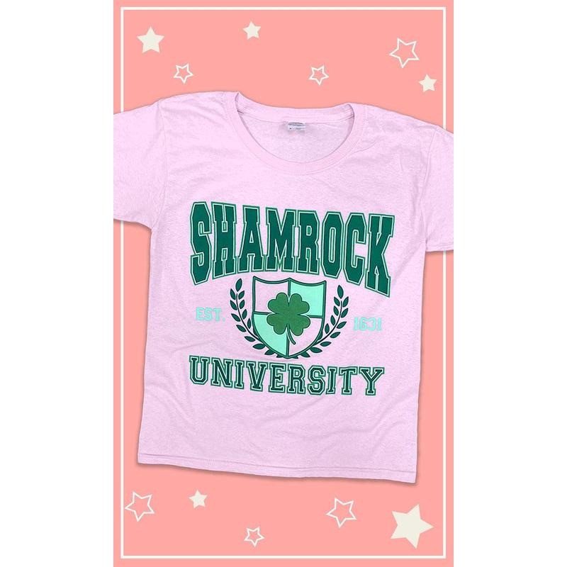 Shamrock University Graphic Youth T-Shirt Hoodie, Sweatshirt | UrbanDripWear.com