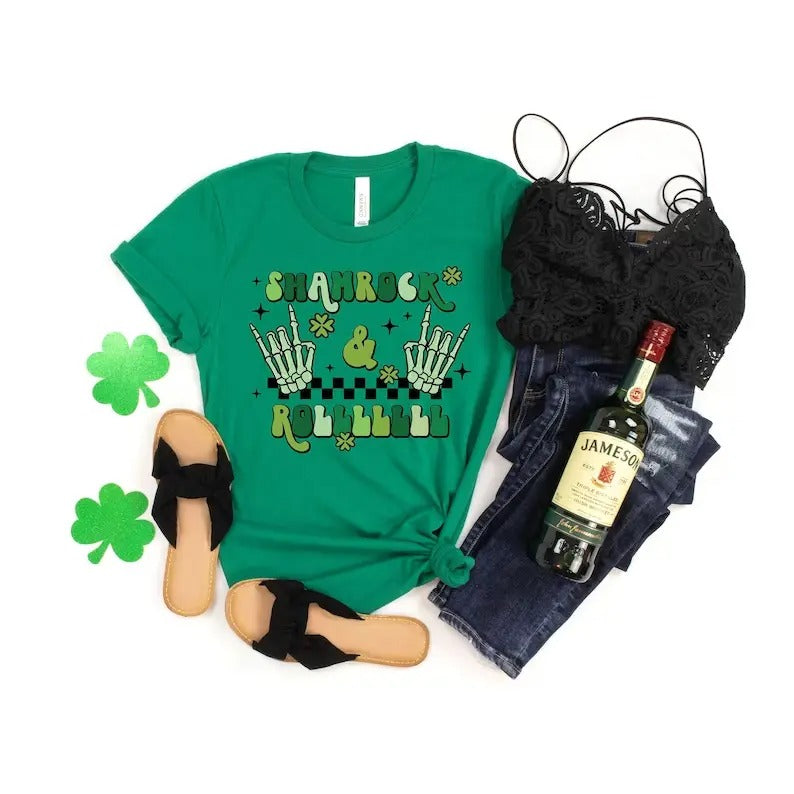 Shamrock and Roll Hoodie and Sweater; T-shirt Sweatshirt | UrbanDripWear.com