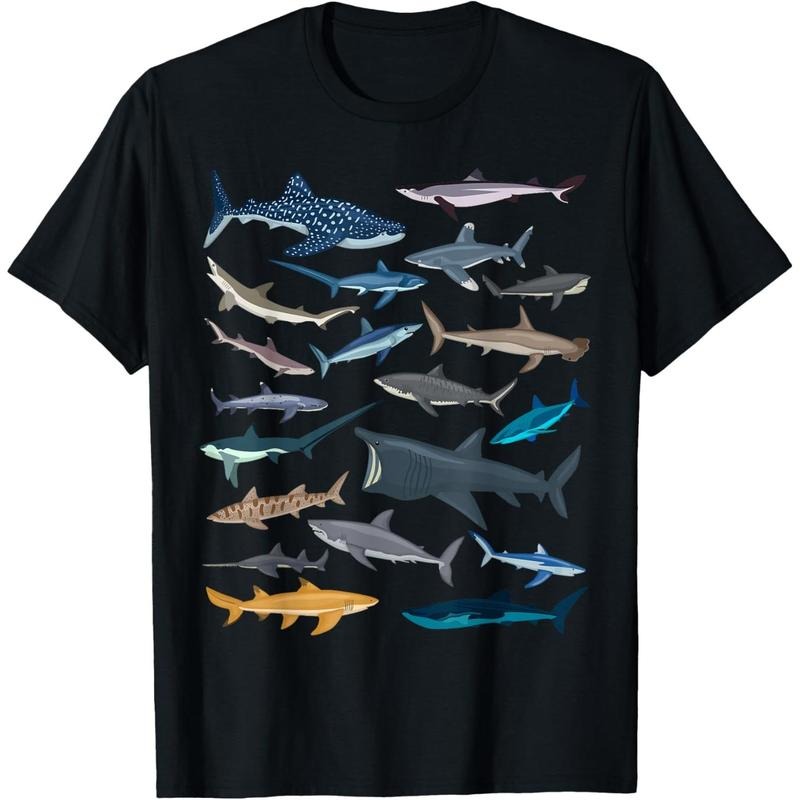 Shark Collage T-Shirt made in usa Hoodie, Sweatshirt | UrbanDripWear.com