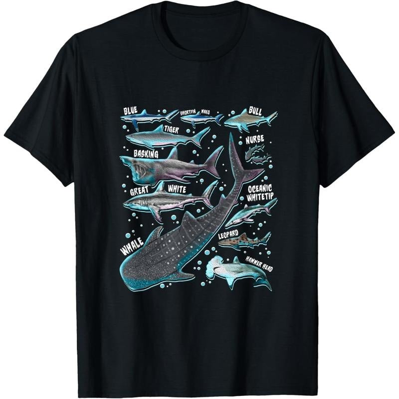 Shark Species Shark Gifts Shark Faces Tee Marine Biology T-Shirt made in usa Hoodie, Sweatshirt | UrbanDripWear.com