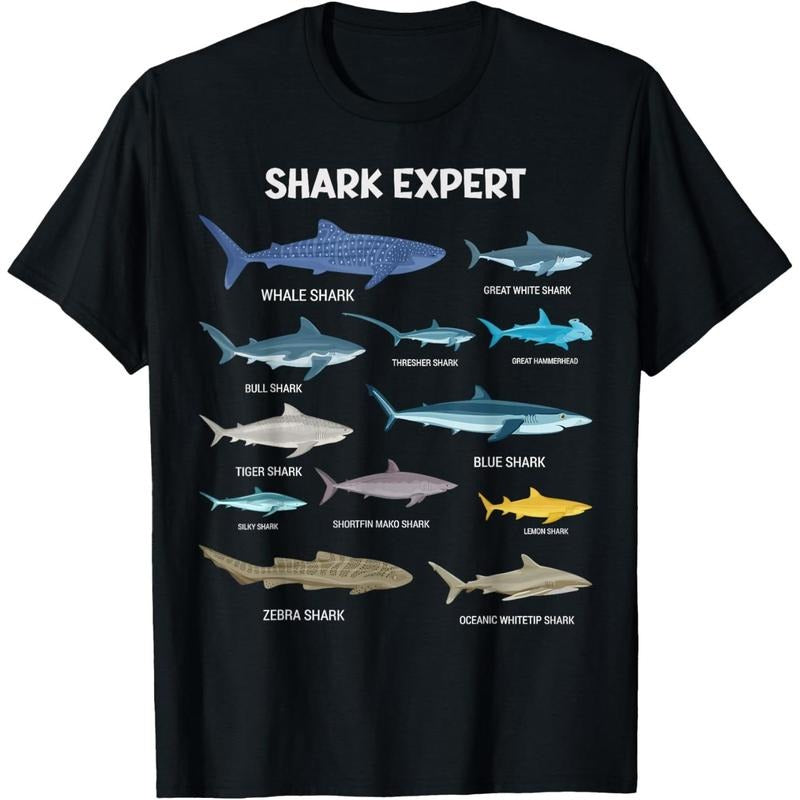 Shark Species Tee for Men ,  Shark T-Shirt made in usa Hoodie, Sweatshirt | UrbanDripWear.com