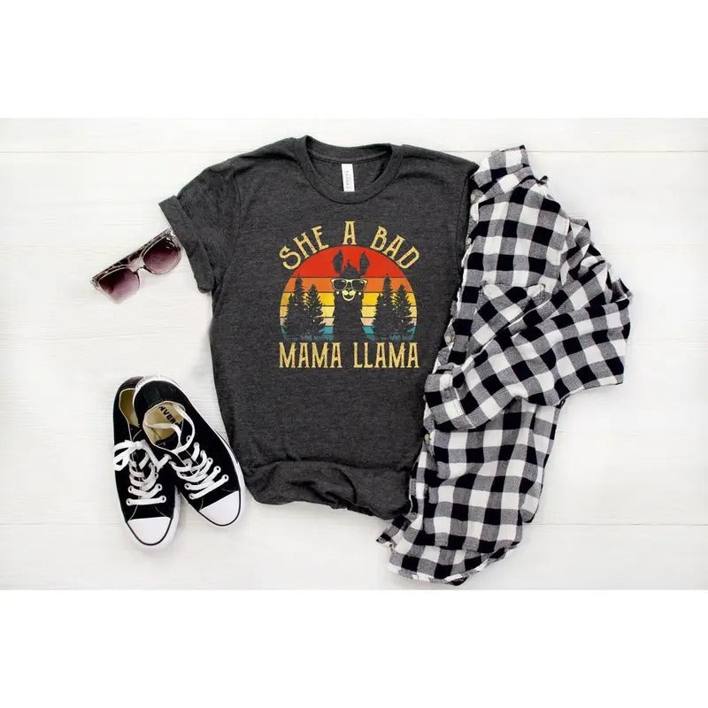 She A Bad Llama Shirt, Mother Shirt, Motherhood Shirt, Mother's Day Shirt Hoodie, Sweatshirt | UrbanDripWear.com