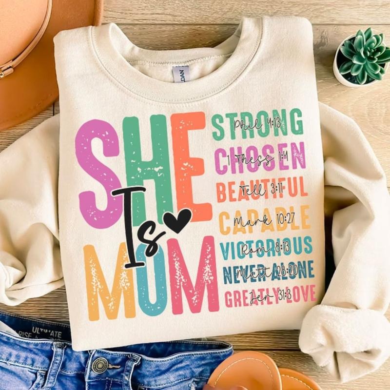 She is Mom PNG, Mom Shirt, Mom Life, Mother's Day Shirt Hoodie, Sweatshirt | UrbanDripWear.com