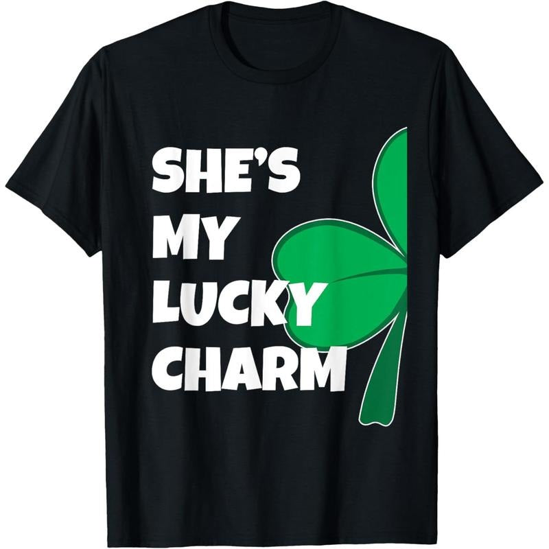She's My Lucky Charm Funny St Patricks Day Couple T-Shirt made in USA Hoodie, Sweatshirt | UrbanDripWear.com