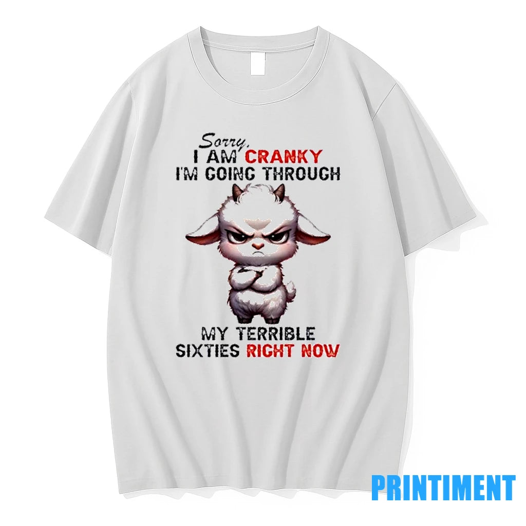 Sheep Sorry I Am Cranky Im Going Through My Terrible Sixties Right Now Tshirts Sweater