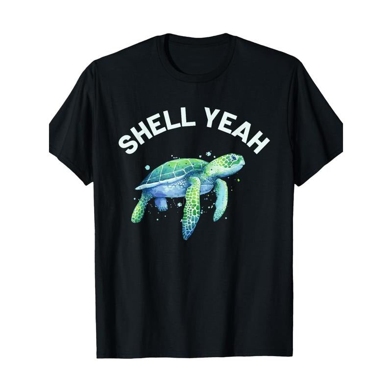 Shell Yeah - Cute Tortoise & Sea Turtle Lover T-Shirt-100% cotton-220g made in usa Hoodie, Sweatshirt | UrbanDripWear.com