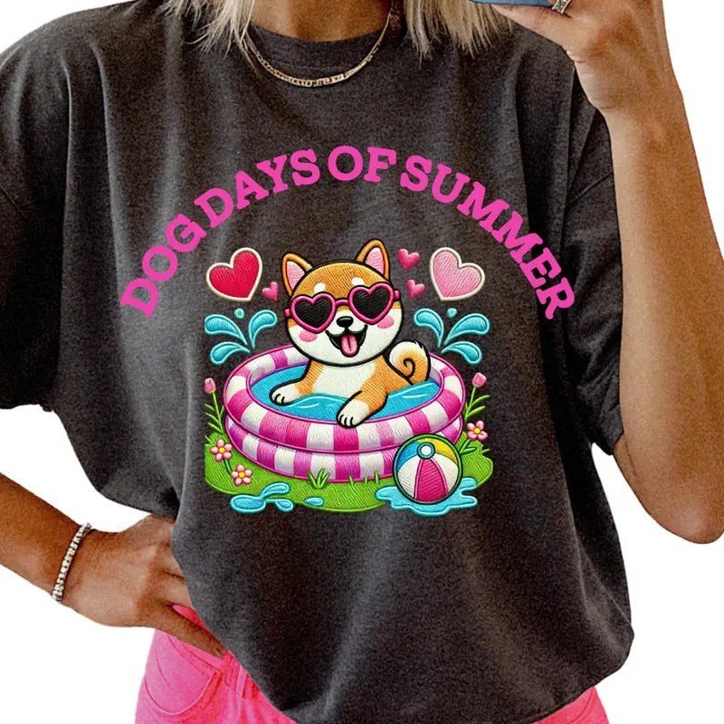 Shiba Inu Dog Days of Summer Shirt ~ Unisex Apparel Relaxed Fit Printed In The USA Clothing Womenswear Casual Comfort...