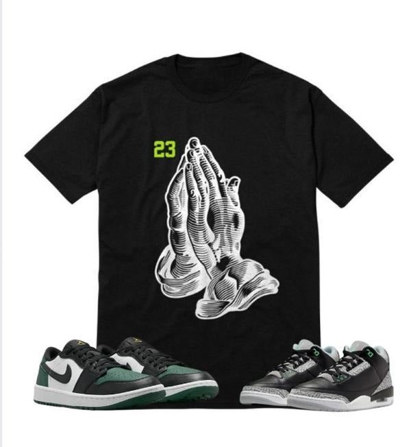 Shirt Matching J D 3 True Green Shirt Pray Black Hoodie, Sweatshirt | UrbanDripWear.com