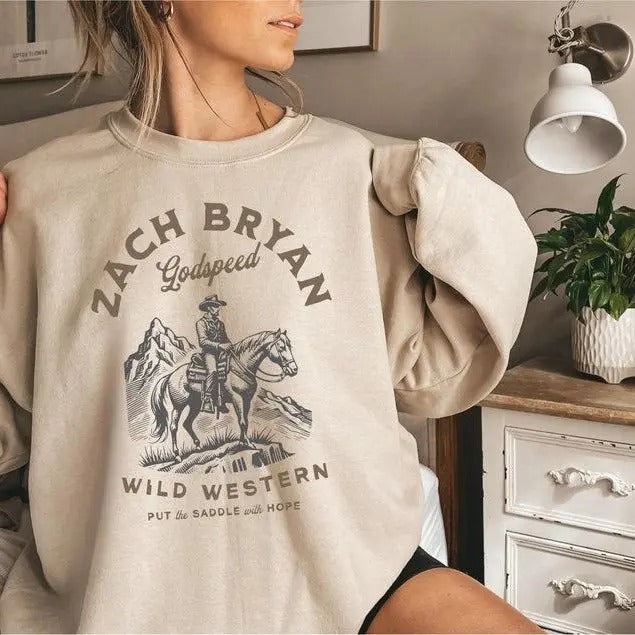 Shirt, Godspeed Wild Western T-shirt, Country Music Hoodie, Vintage Cowboy Sweatshirt | UrbanDripWear.com