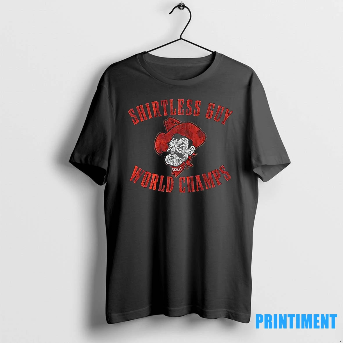 Shirtless Guy World Champs Oklahoma State Logo Retro Tshirts Sweater