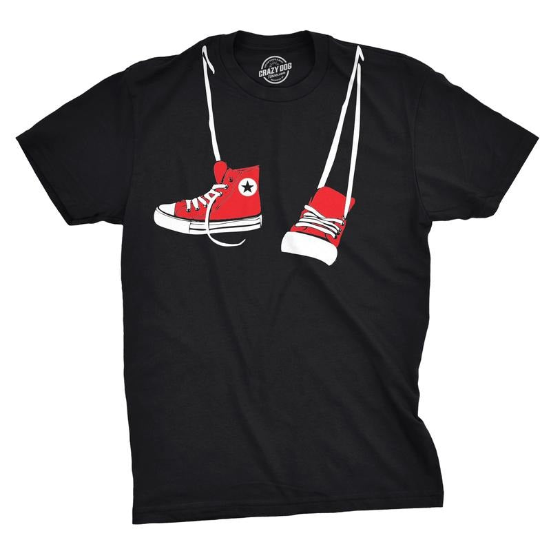 Shoes around Neck T Shirt Funny 90s Vintage Cool Adult Humor Graphic Novelty Mens Funny T Shirts Cool Tees Soft Stylish...
