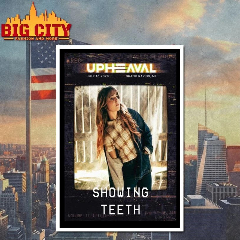 Showing Teeth July 17 2026 Belknap Park Grand Rapids Michigan Tour Poster t-shirt