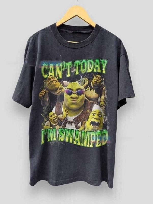 Shrek Funny Shirt Shrek Can't Today I'm Swamped Shirt, Meme funny Shirt Hoodie, Sweatshirt | UrbanDripWear.com