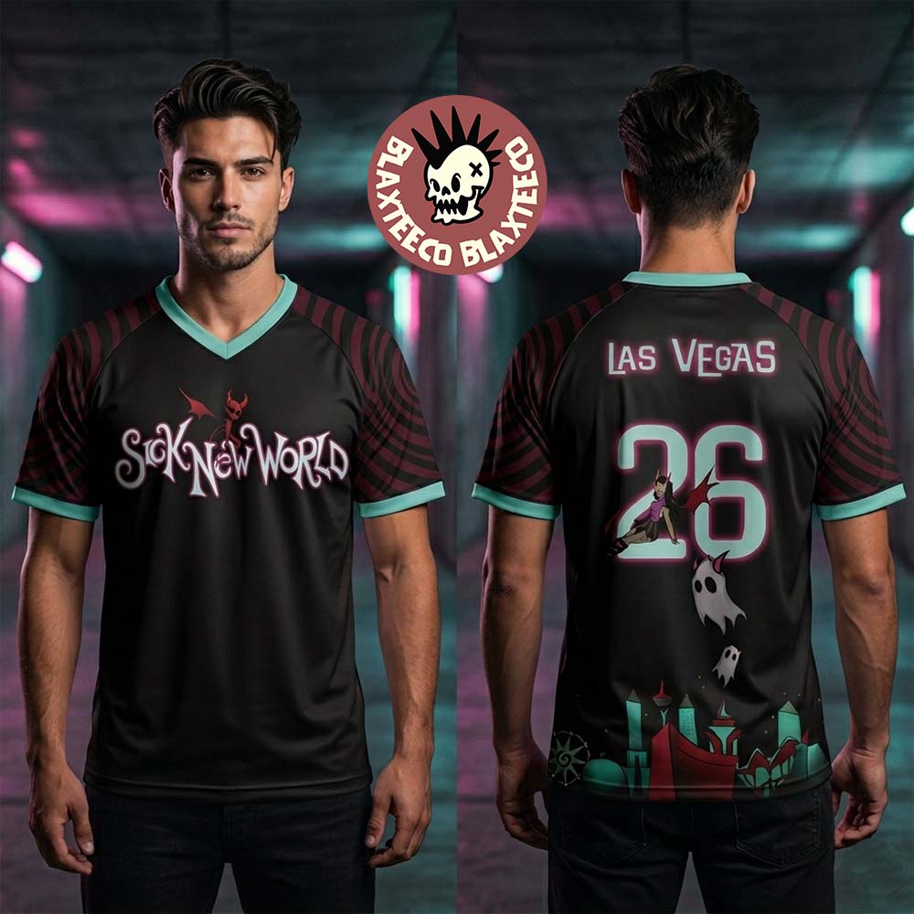 Sick New World 2026 Las Vegas Festival Merch On April 25 2026 Football Jersey